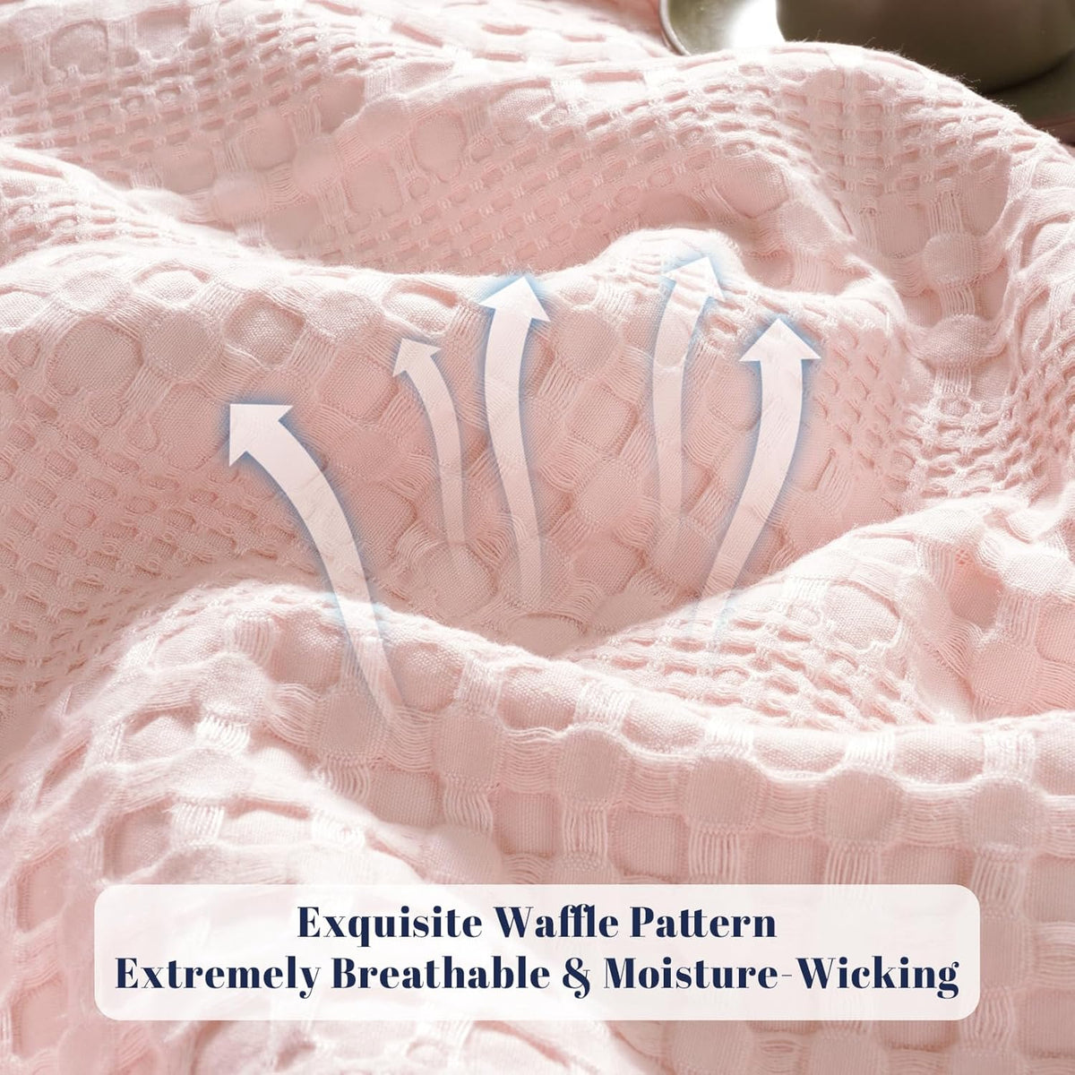PHF Cooling Waffle Blanket King Size, Lightweight 60% Rayon Derived from Bamboo & 40% Cotton