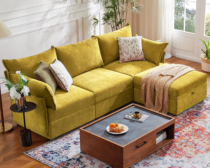 102.6" Modular Sectional Sofa, L Shaped Couch Set for Living Room, 3-Seater Comfy Cloud Couches