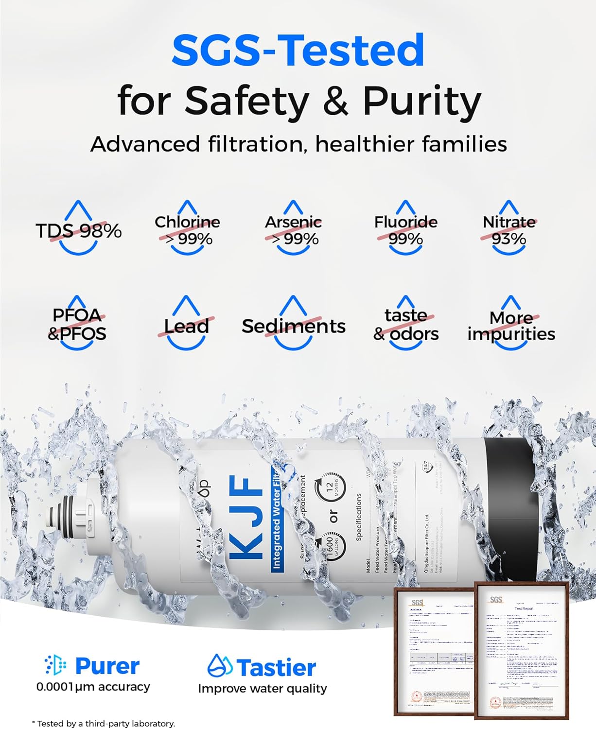 Waterdrop Reverse Osmosis System, Instant Hot Water Dispenser, 600 GPD, Reduce PFAS, Tankless, 2:1