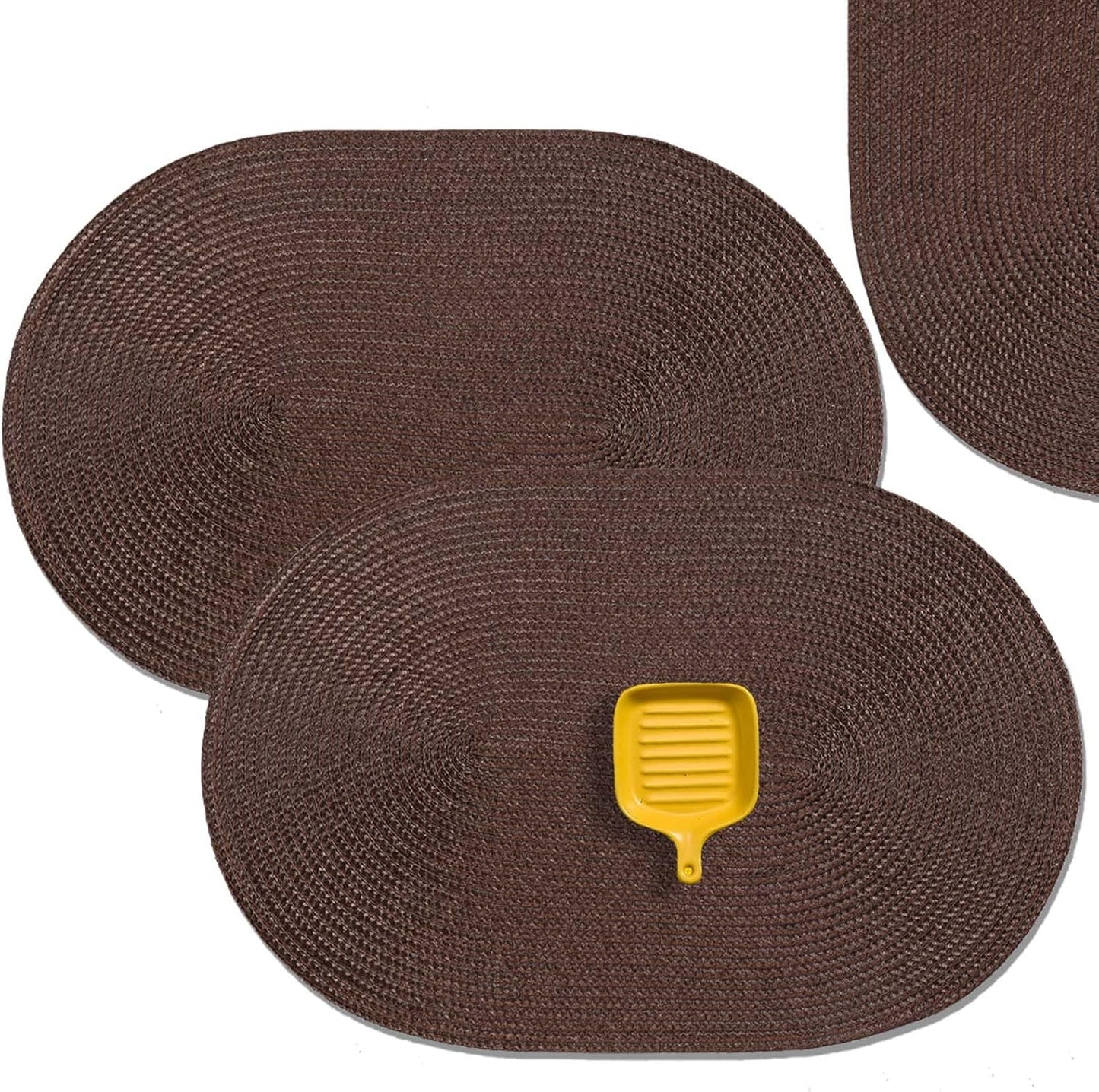 AHHFSMEI Placemats Set of 4 for Dining Table Washable Woven Vinyl Non-Slip 18x12 inches Placemat