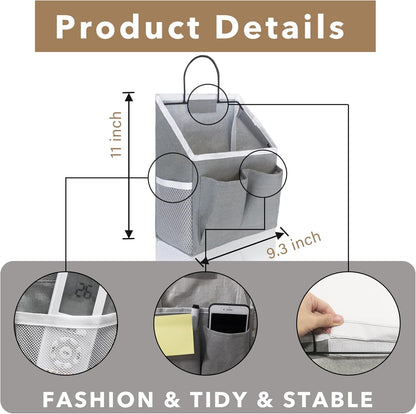 2pcs Small Wall Hanging Baskets for Organizing, Wall Hanging Storage Bag as Over the Door