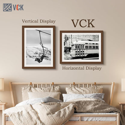 VCK 18x24 Brown Poster Frame 3 Pack, Wood Picture Frame with Exclusive Wood Grain, Wall Mounting
