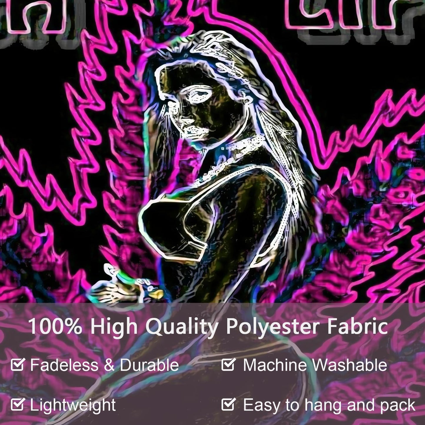 ADDWel Blacklight Tapestry for Bedroom, Tapestry Glow In The Dark, UV Reactive Black Light Posters