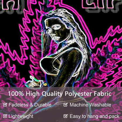 ADDWel Blacklight Tapestry for Bedroom, Tapestry Glow In The Dark, UV Reactive Black Light Posters