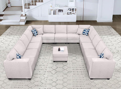 L Lengend Vansen Modular Sectional Sofa U Shaped Couch with Ottoman Modern Reversible Corner