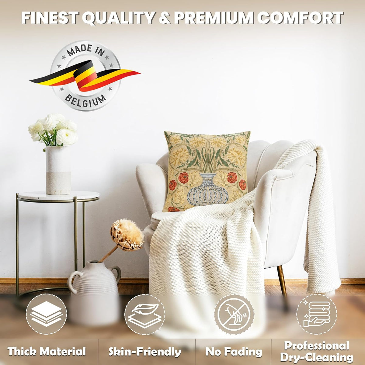 Charlotte Home Furnishings Throw Pillow Covers, Decorative Boho Pillow Covers for Couch, Living
