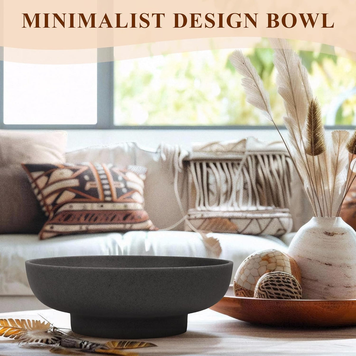Large Decorative Resin Bowl, Modern Handicraft Bowls for Home Decor, Decorative Fruit Bowl for