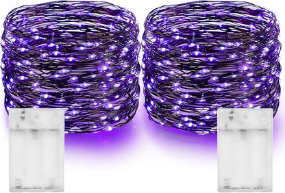 Dazzle Bright Fairy String Lights, Total 40FT 120LED Copper Wire Battery Operated Waterproof