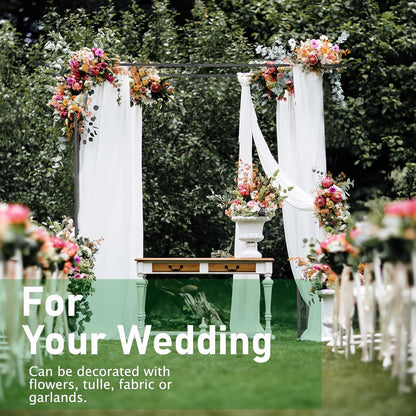 VINGLI Garden Arbor, Arch for Wedding Ceremony Party, Christmas Garden Decor Steel Garden Trellis