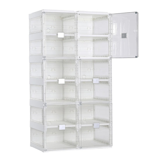 BIRDROCK HOME Foldable Shoe Rack Organizer for Closet Floor | 6-Tier Freestanding Storage Cabinet