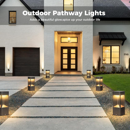 3000K Pathway Lights Black Landscape Path Light Outdoor Waterproof Garden Floor Lamp Modern Walkway