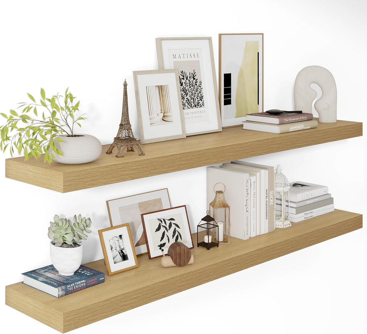 12 Inch Deep Floating Shelves 48 inch Long, 48 x 12 Wide Wall Shelves with Invisible Brackets