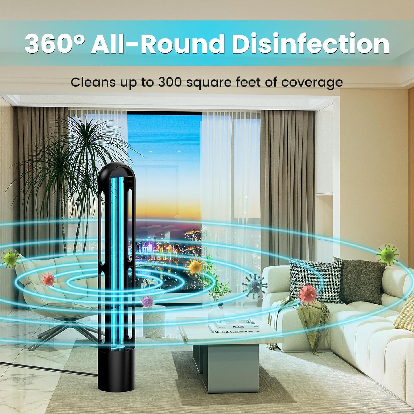 UV Light Sanitizer, Ultraviolet Lamp with Remote Control for Bed Bugs and Dust Mites, Home