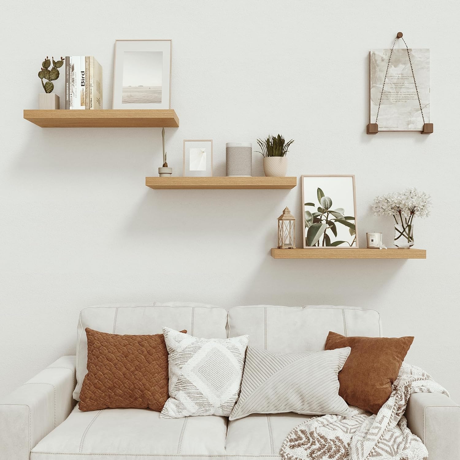 Floating Shelves for Wall 24 inchs Long, 9.2” deep x 1.5” Wall Shelf for Bedroom, Bathroom, Living