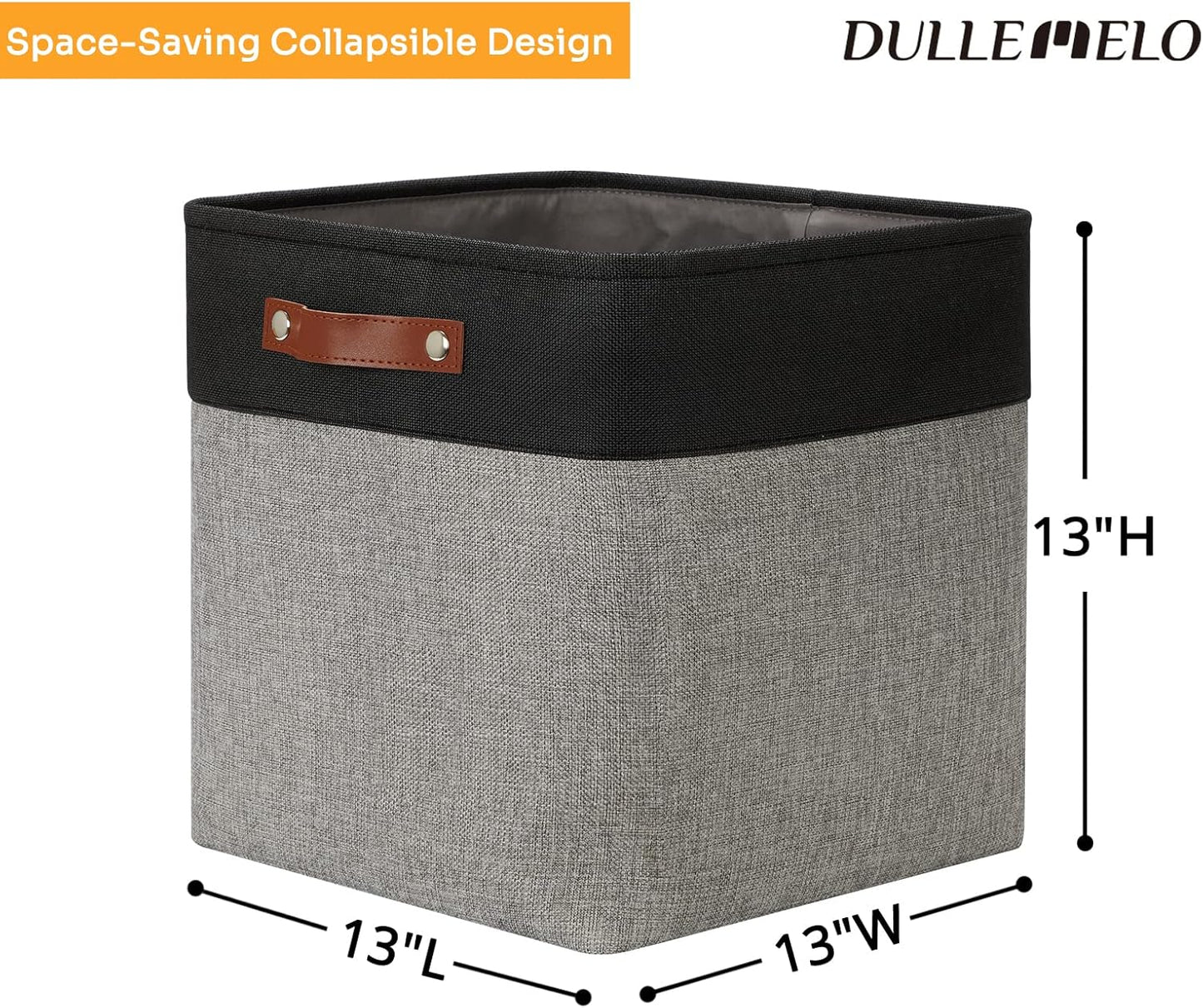 DULLEMELO Storage Bins for Organizing,Closet Storage Baskets for Gift Empty,Large Linen Canvas