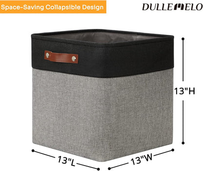 DULLEMELO Storage Bins for Organizing,Closet Storage Baskets for Gift Empty,Large Linen Canvas