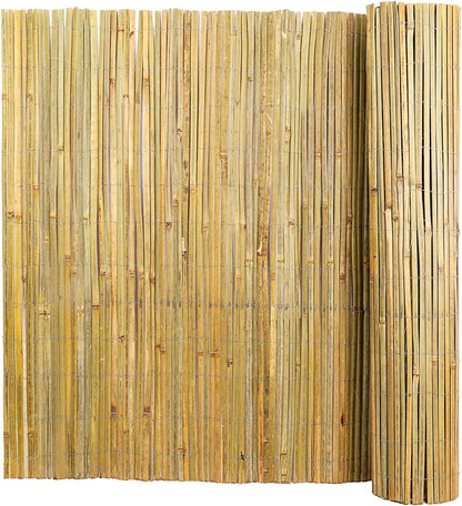 Natural Bamboo Slat Screening,6FT x 13FT Bamboo Fence Panel for Garden Privacy Fence Screen for