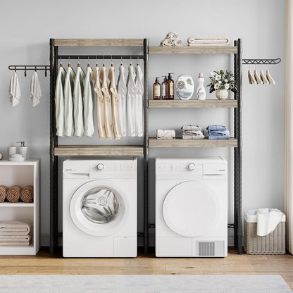 Double Row Over Washer and Dryer Storage Shelves, Laundry Room Organization and Storage, Heavy Duty