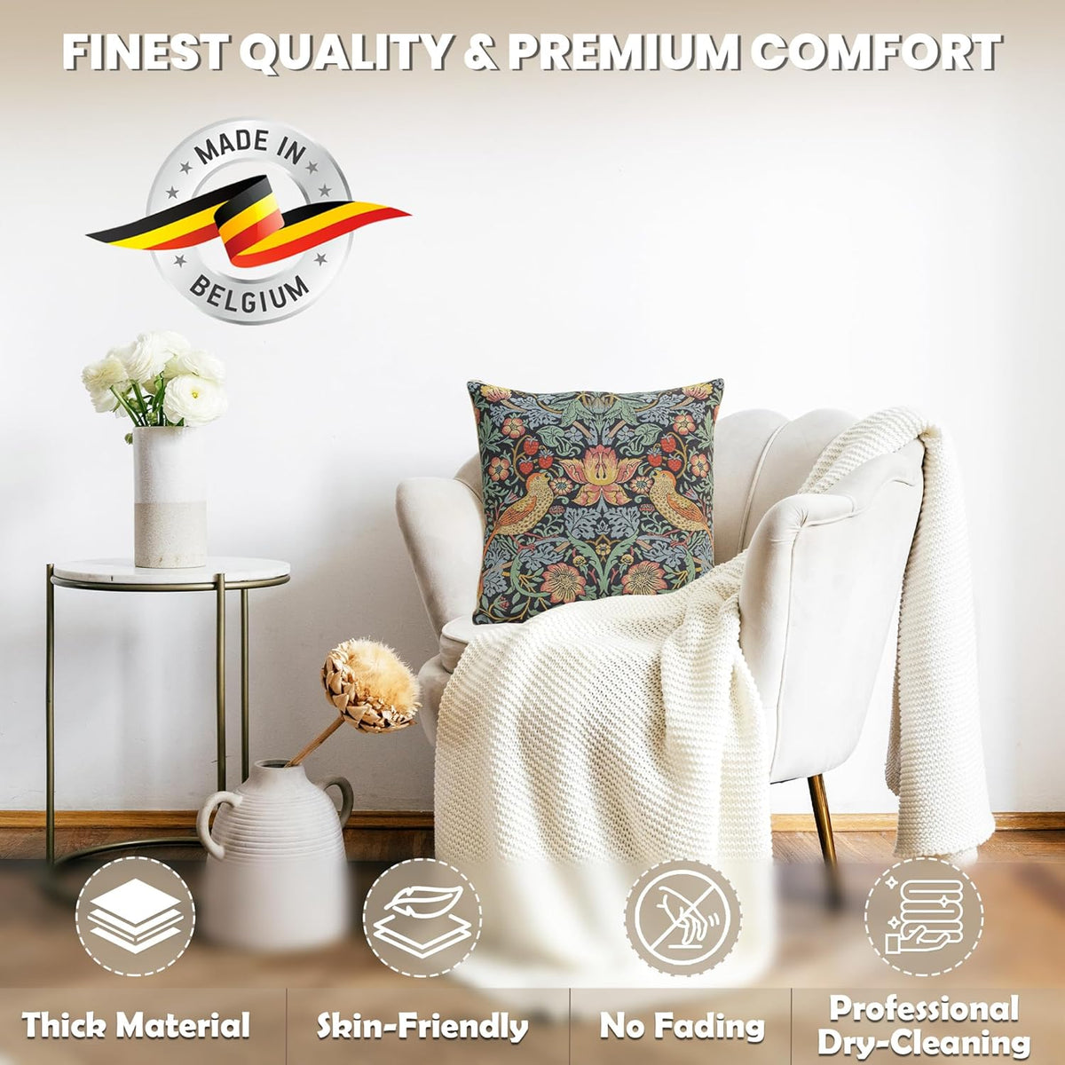 Charlotte Home Furnishings Throw Pillow Covers, Decorative Boho Pillow Covers for Couch, Living