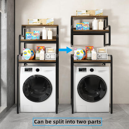 3-Tier Bathroom Room Shelf Washing Machine Storage Utility Rack Over The Toilet Washer Dryer