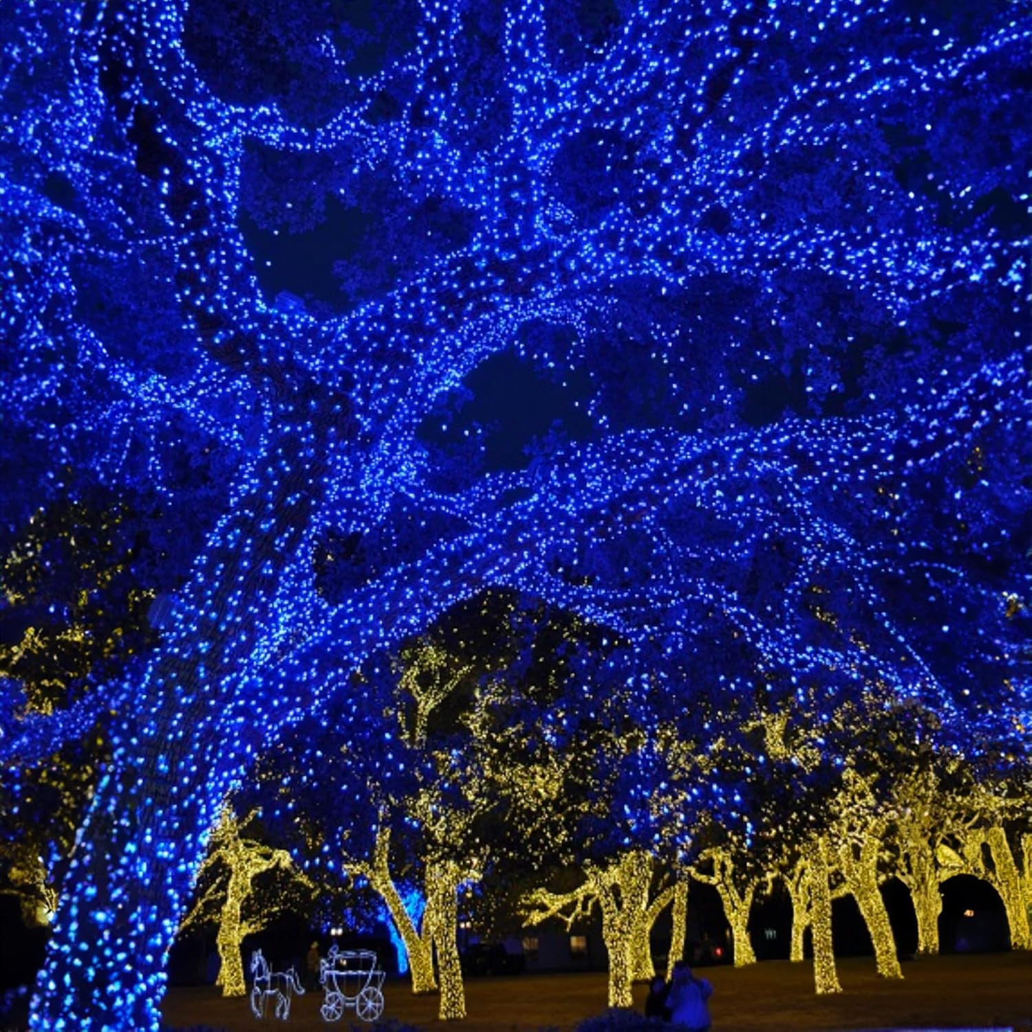 Dazzle Bright Outdoor Christmas String Lights, 1000 LED 328 FT Plug in Fairy Light with Remote
