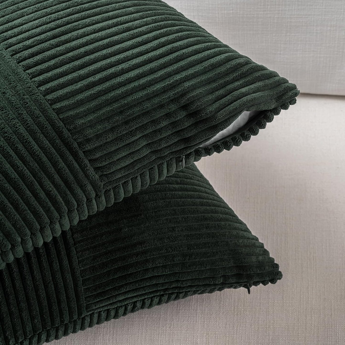 Fancy Homi Set of 2 Dark Green Boho Long Lumbar Body Decorative Throw Pillow Cover 14x36 Inch for