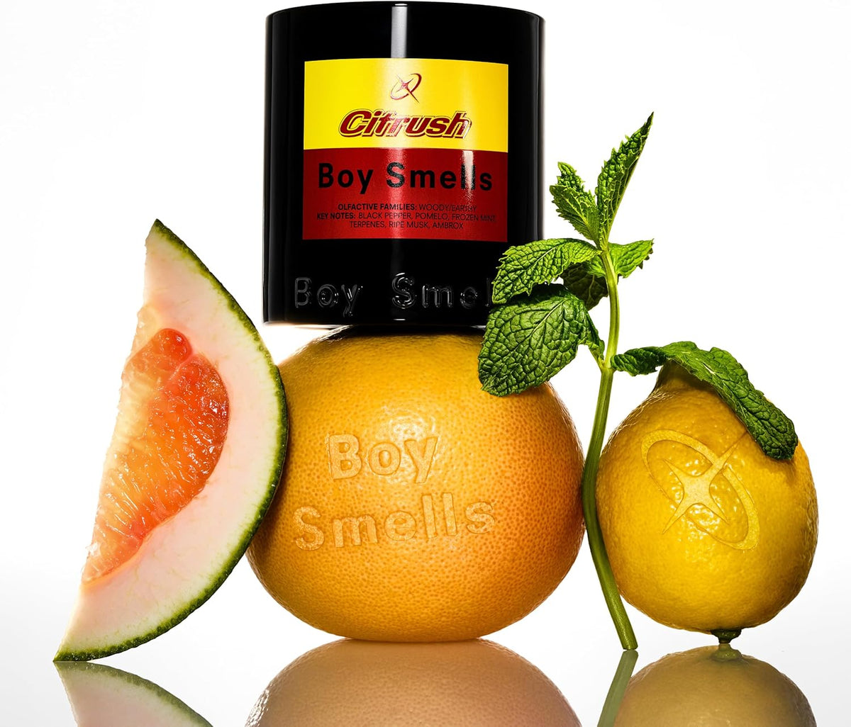 Boy Smells Citrush Candle – Bright Citrus Aroma – Warm Musk Finish – Pomelo Oil – Clean Burning
