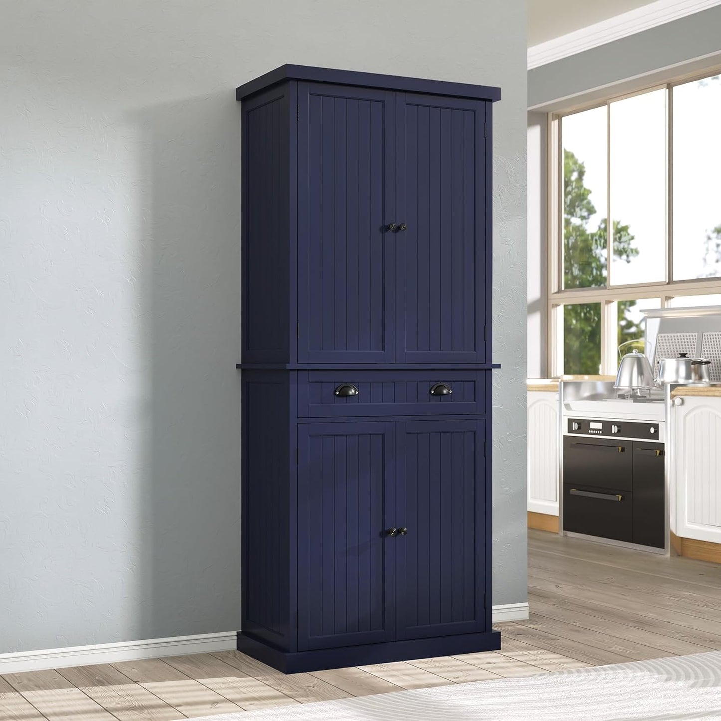 ARTPOWER 72" Tall Kitchen Pantry Storage Cabinet with Drawer and Adjustable Shelves, Pantry Cabinet