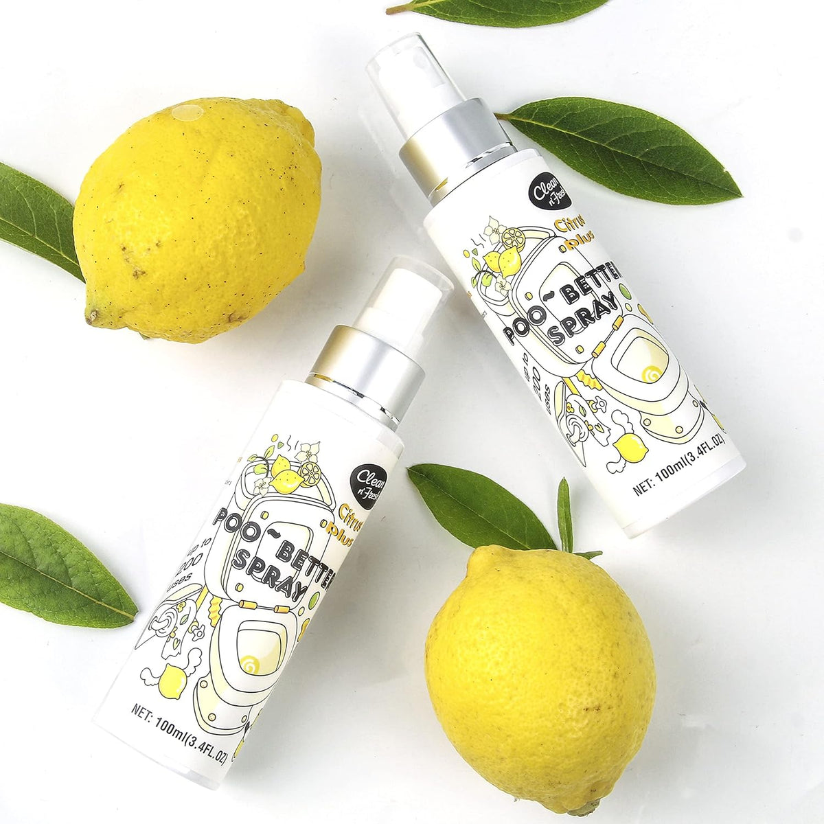 Clean-n-Fresh Toilet Spray, 6.8 Fl.oz Poo Spray | Up to 400+ Uses, 100% Natural Plant Essential Oil