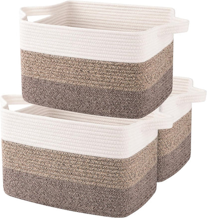 OIAHOMY Storage Basket, Woven Baskets for Storage, Cotton Rope Basket for toys,Towel Baskets for