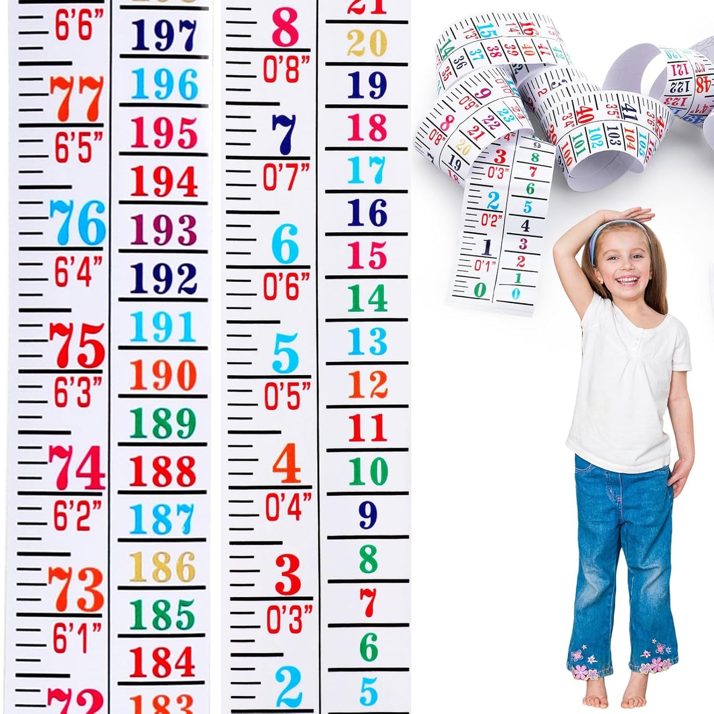 Tatuo Growth Chart Wall Labels Height Indicator Tape Ruler Growth Chart Decor Height Indicator