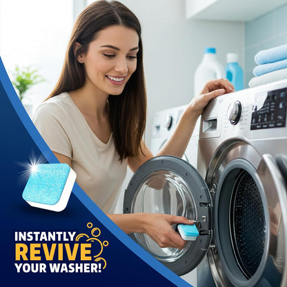 Washing Machine Cleaner Tablets 24 Pack - Deep Cleaning Tablets for Front & Top Load, Works With HE
