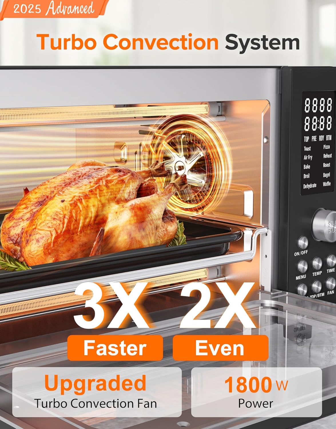 Nuwave Bravo Pro Smart Air Fryer Toaster Oven Combo, Airfryer Convection Oven Countertop, 12-in-1