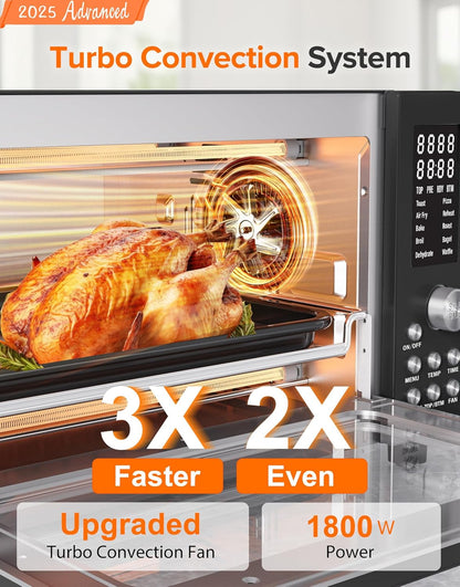 Nuwave Bravo Pro Smart Air Fryer Toaster Oven Combo, Airfryer Convection Oven Countertop, 12-in-1