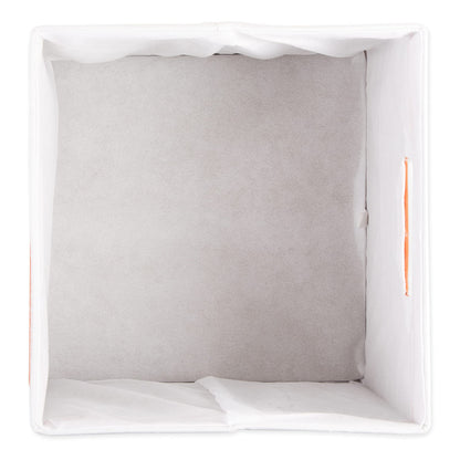DII Polyester Cube Storage Collection Collapsible Hard Sided Bin, 13x13x13, Spice