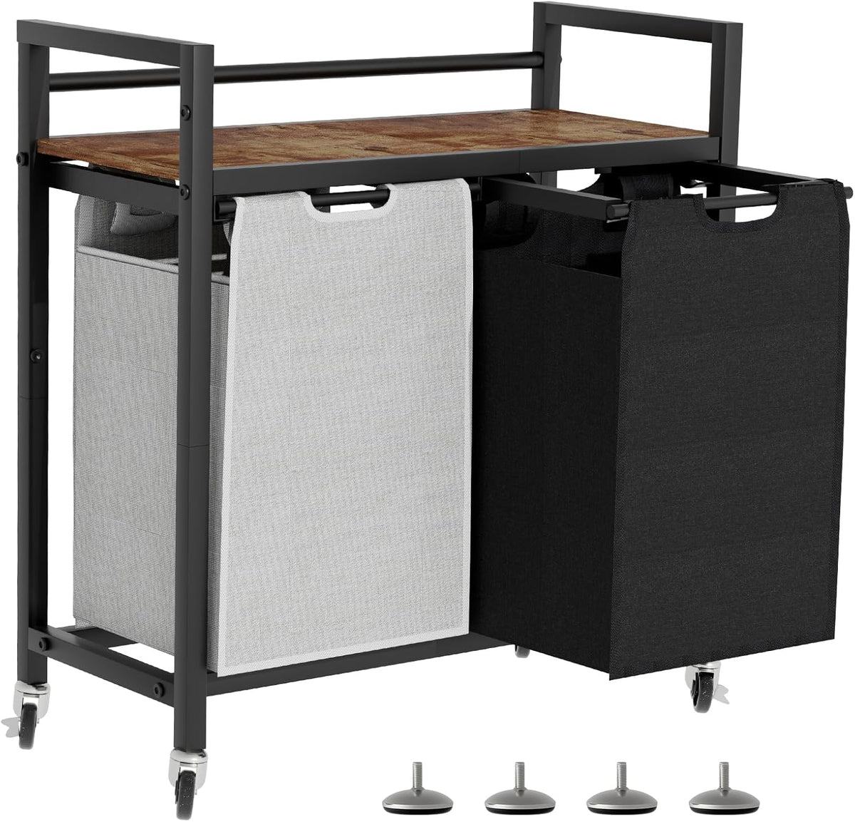 Laundry Hamper, Laundry Basket, Laundry Sorter with 2 Removable Bags, Clothes Basket with 2