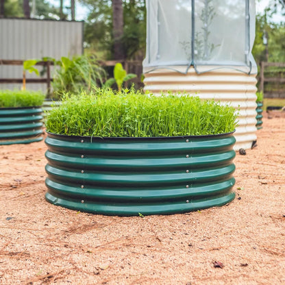 Vego garden 17" Tall 42" Round Raised Garden Bed Metal Raised Bed Planter Box for Vegetables