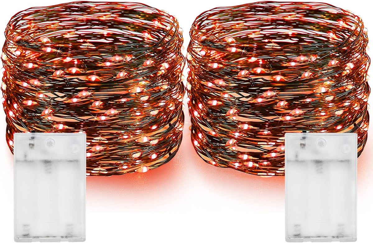 Dazzle Bright Fairy String Lights, Total 40FT 120LED Copper Wire Battery Operated Waterproof