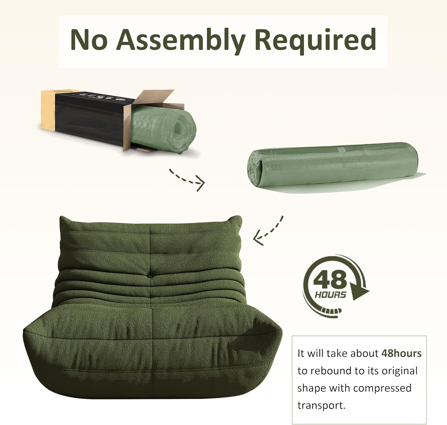 Bean Bag Chair, Oversized Bean Bag Chair for living Room, Fireside Chair for adults with Memory
