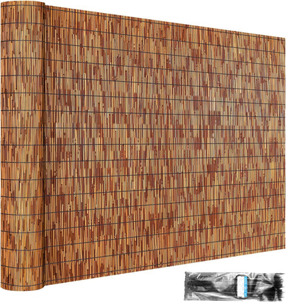 ZNCMRR Natural Reed Fencing Rolls,4FT X 16.4FT Reed Screen Curtain Balcony Reed Fence for Outdoor