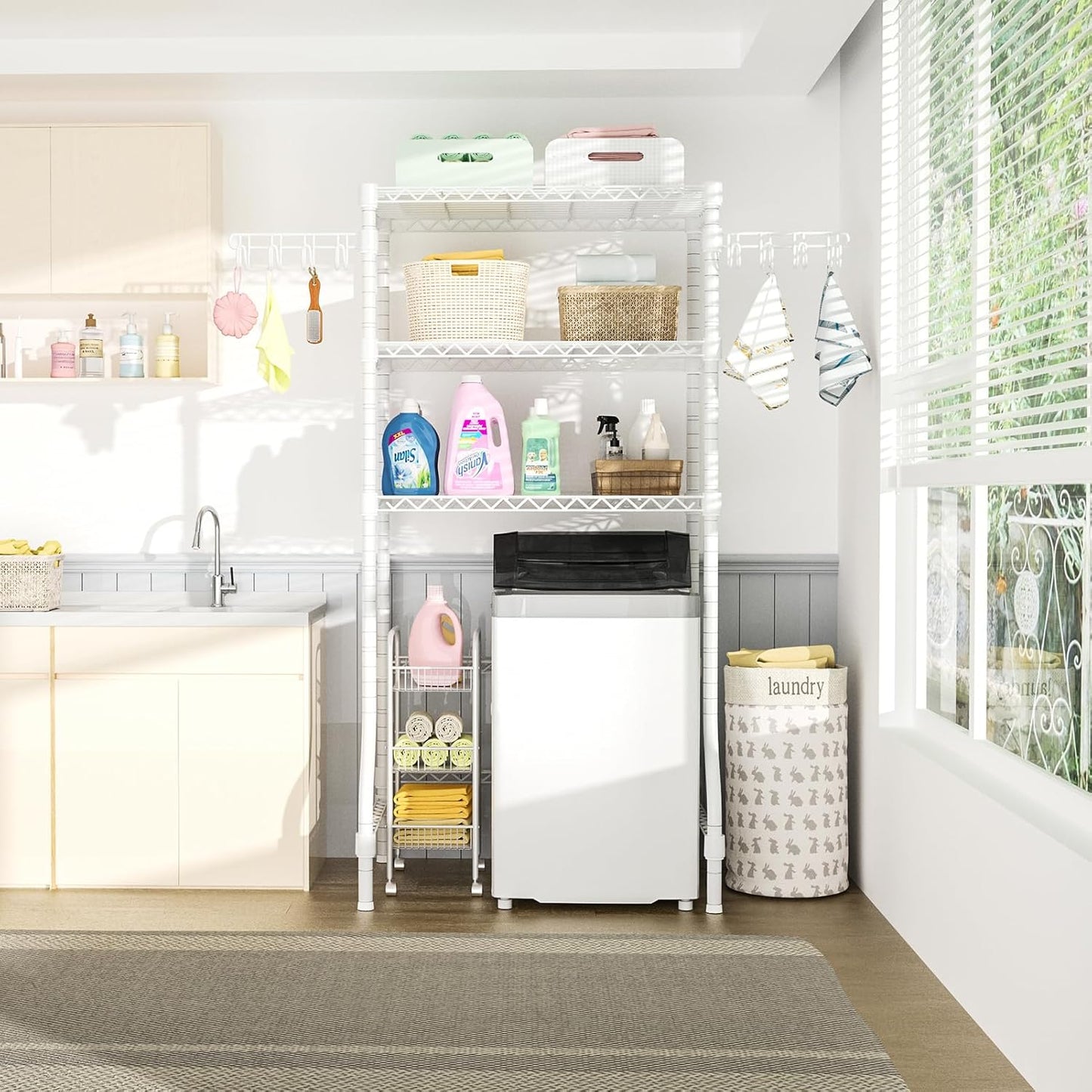 Ulif U8 Laundry Room Storage Organizer, Over The Washer and Dryer Storage Shelves for Laundry
