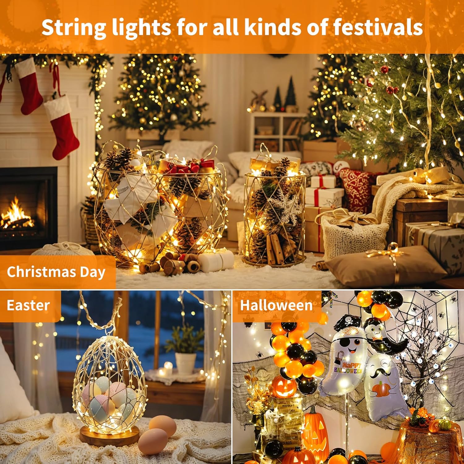 TingMiao 6 Pack Fairy Lights Battery Operated 7.2 ft 20 LED Mini String Lights Waterproof Silvery