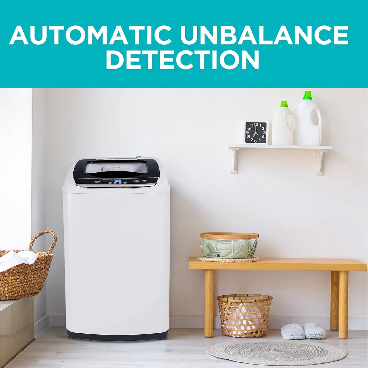 BLACK+DECKER 0.9 Cu. Ft. Portable Washer, 6.6 lb. Capacity Washing Machine for Homes & Apartments