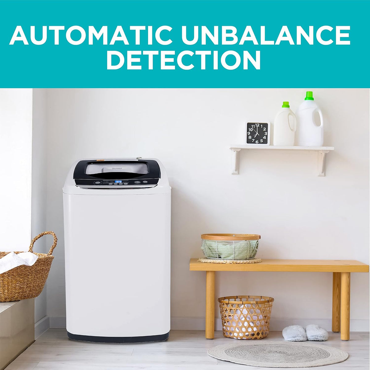 BLACK+DECKER 0.9 Cu. Ft. Portable Washer, 6.6 lb. Capacity Washing Machine for Homes & Apartments