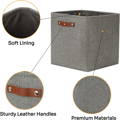 DULLEMELO Cube Storage Boxes,13 inch Fabric Baskets Closet Storage Bins for Home Organization and