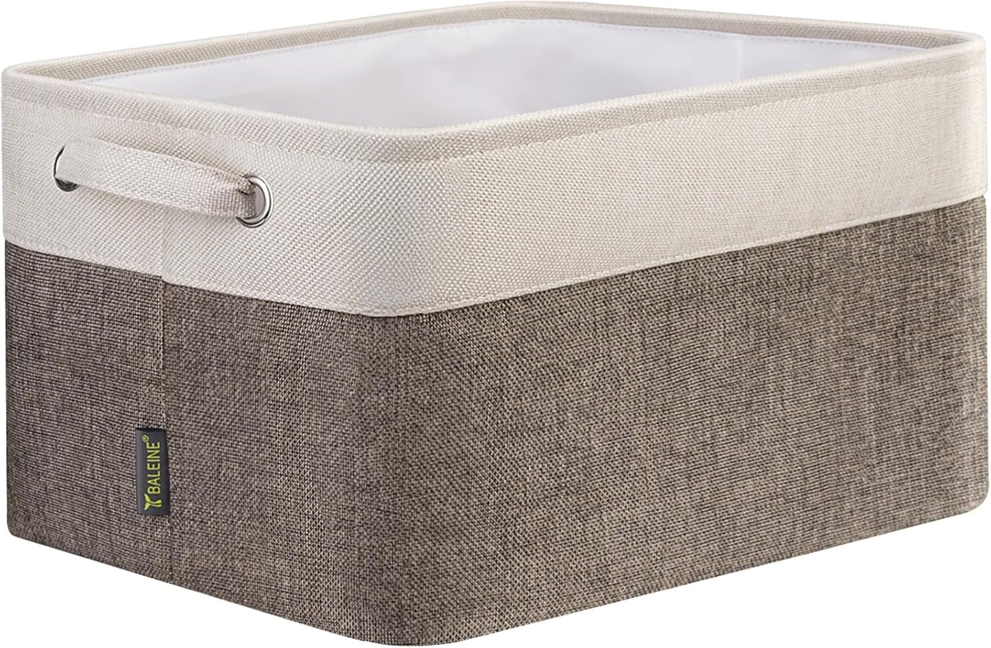 BALEINE 1 Pack Fabric Storage Bins for Shelves, Linen Storage Baskets for Organizing, Decorative