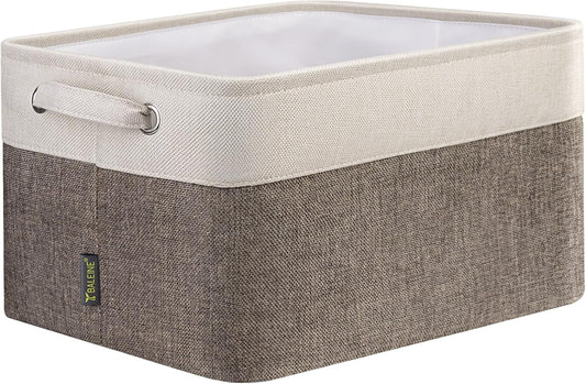 BALEINE 1 Pack Fabric Storage Bins for Shelves, Linen Storage Baskets for Organizing, Decorative
