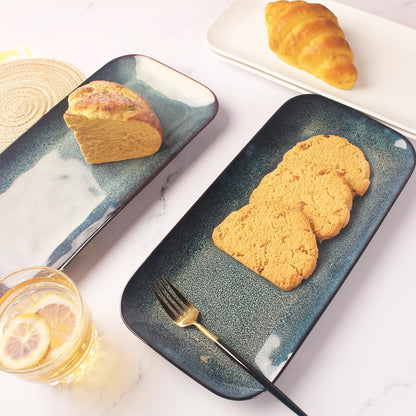 Serving Platters Set of 4, Rectangular Serving Plates, Serving Trays for Entertaining Party