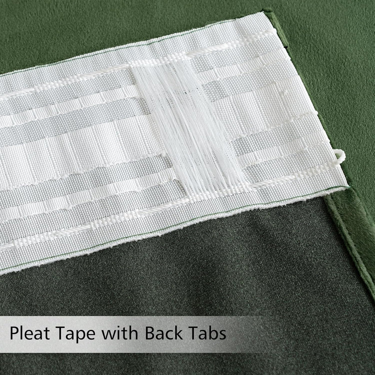 MIULEE Olive Green Velvet Curtains 90 inches 2 Panels - Pinch Pleat Luxury Room Darkening Curtains