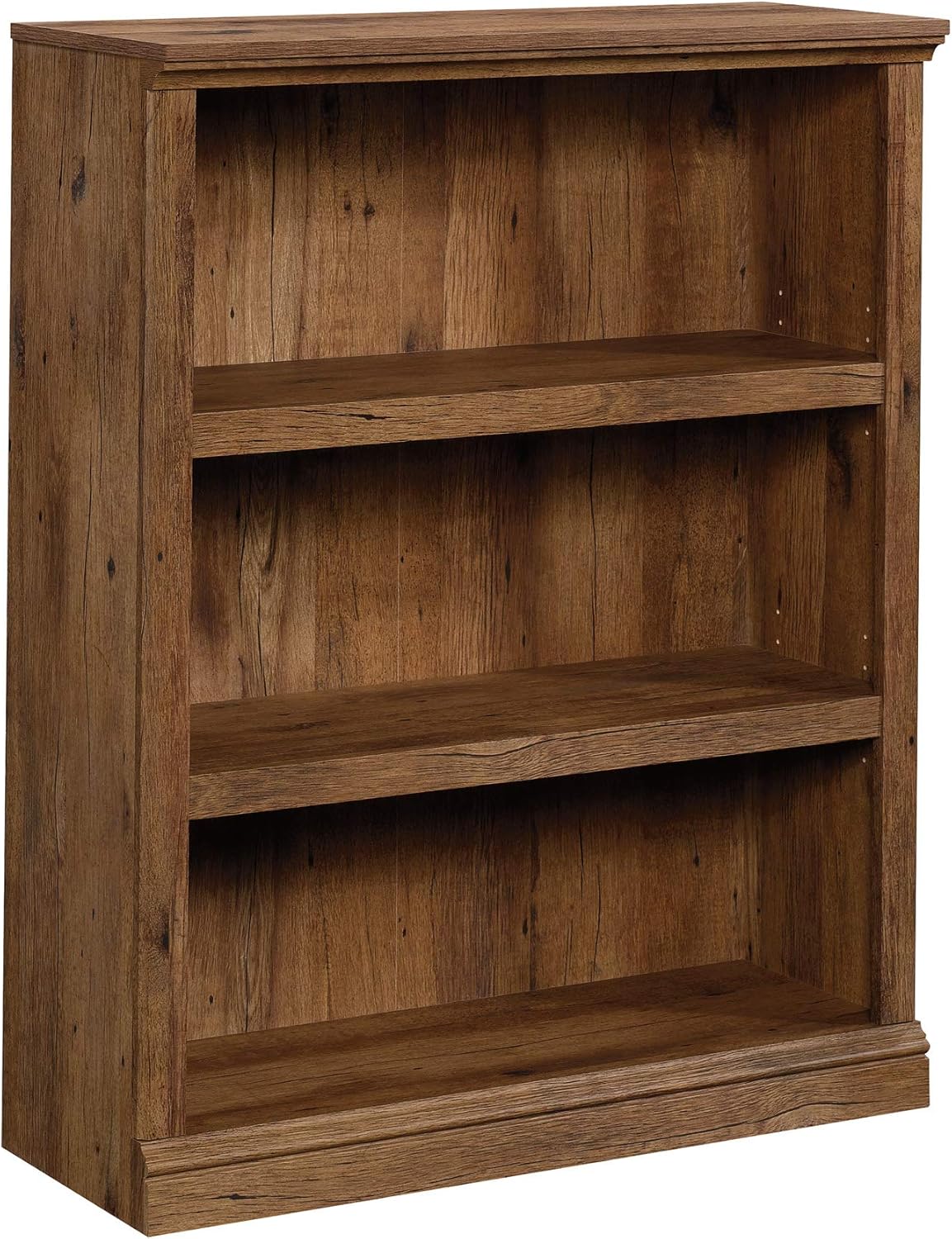 Sauder 3 Tier Book Shelf Wooden Bookcase Multipurpose Bookshelf for Home Office, Living Room, in